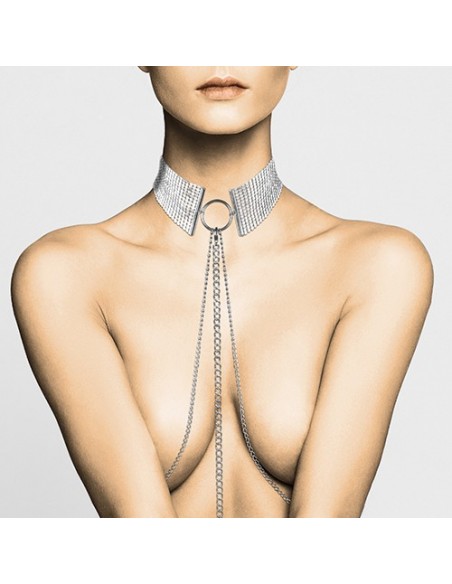 BIJOUX INDISCRETS COLAR DE MALHA METALICA DESIR METALLIQUE PRATEADO